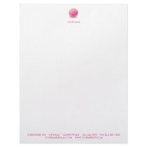 SPHERICAL FLOWER LETTERHEAD PINK
