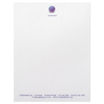 SPHERICAL FLOWER LETTERHEAD PURPLE