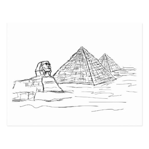 Giza Pyramids Sphinx Egypt Postcards &amp; Postcard Template Designs