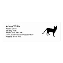 Sphinx cat business card template