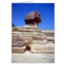 sphinx head stone greeting card