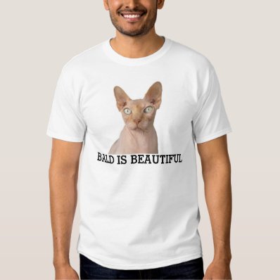 Sphynx, Devon Rex, BALD IS BEAUTIFUL t-shirts