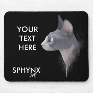 Sphynx love mouse pad
