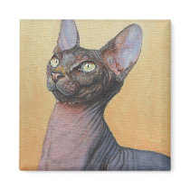 Sphynx Sphinx Cat Cats Electra Fridge Magnet