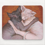 Sphynx Sphinx Cat Cats Nap Time Mouse Pad mousepads