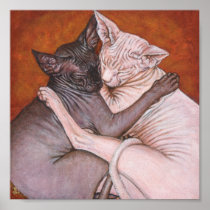 Sphynx Sphinx Cat Painting Art Print