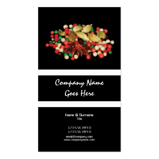 Spices indian oriental CUSTOM business profile Business Card Templates (front side)