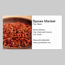 Spices Market Business Card business cards