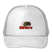 Spicy Chocolate habanero Hot Pepper Design Hats
