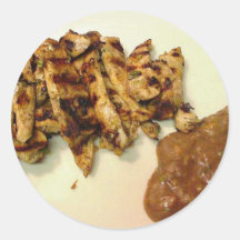 Spicy Jerk Chicke Round Stickers