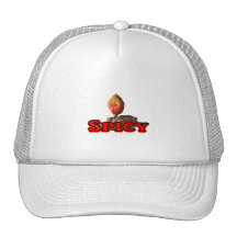 Spicy Single Flame Habanero Hot Pepper Design Trucker Hats