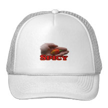 Spicy Single Hand Habanero Hot Pepper Design Trucker Hats