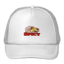 Spicy White Habanero Hot Pepper Design Mesh Hats
