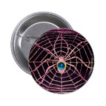 SPIDER AND WEB Blue Sapphire Black Buttons