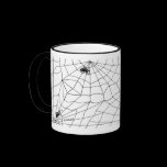 Spider and web mug - Customize add your name here
