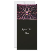 SPIDER AND WEB Purple Amethyst Black Full Color Rack Card