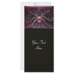 SPIDER AND WEB Purple Amethyst Black Full Color Rack Card