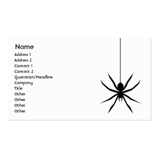 Spider - Business Business Card Template (front side)