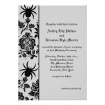 Spider Damask Wedding Invitation