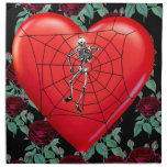 Spider Heart Printed Napkins Spider Heart Printed Napkins
