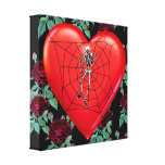 Spider Heart Stretched Canvas Prints Spider Heart Stretched Canvas Prints