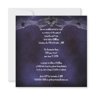 Spider Heart Gothic Vampire Invitation invitation