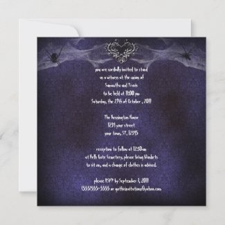 Spider Heart Gothic Vampire Invitation zazzle_invitation