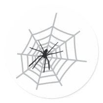 spider in cobweb stickers by Tomaniac spider in cobweb stickers