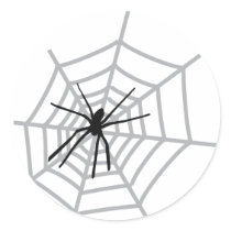 spider in cobweb stickers by Tomaniac spider in cobweb stickers