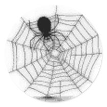 Spider in Her Web - Halloween Sticker
