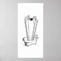 Spider in the bath posters
