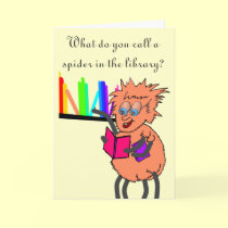Spider joke Birthday cards