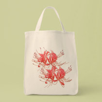 Spider Lily Shopper bags by littlewingdesign Spider Lily Shopper bags