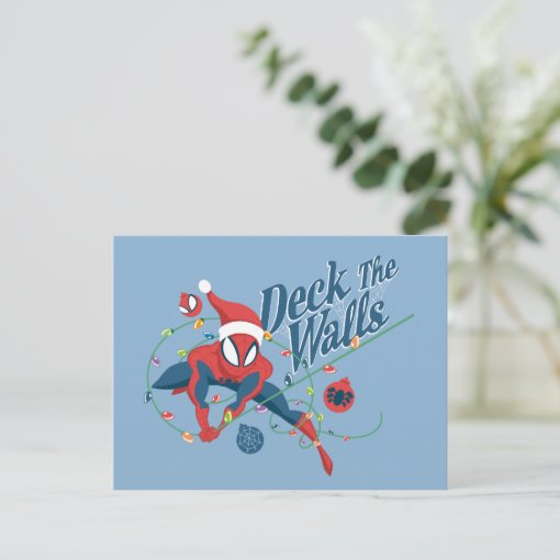 Spider Man Deck The Walls Postcard Zazzle