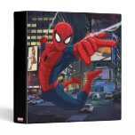 Spider-Man Web Slinging Through Traffic 3 Ring Binder