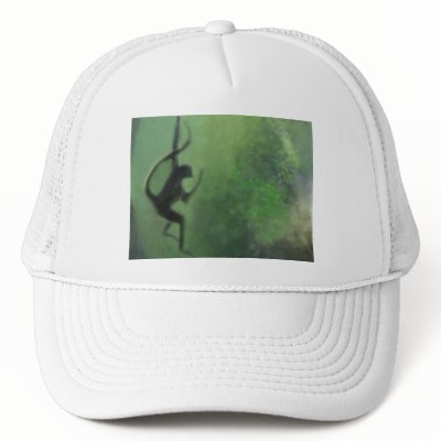 Spider Monkey in Motion Trucker Hats by WildAnimalArt