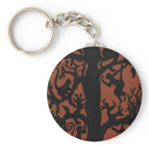 Spider monkey tree key chain