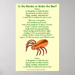 Spider poem In the Garden or Under the Sea? Print