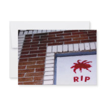 spider r.i.p. stencil custom invitations
