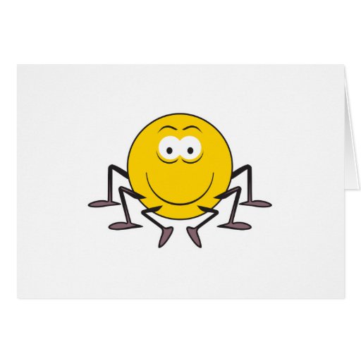 Spider  Smiley Face Greeting Cards