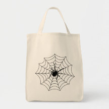 Spider Spidernet Insects Arachnida Black Art Canvas Bags