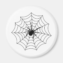 Spider Spidernet Insects Arachnida Black Art Fridge Magnet