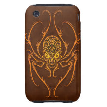 Spider Sugar Skull, brown iPhone 3 Tough Covers