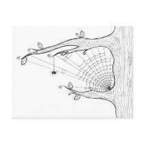 Spider Tree Postcard Invitation