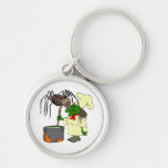 Spider watching the witch chef keychain