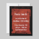 Spider Web Grunge Gothic Birthday Invitations by darkdreams Spider Web Grunge Gothic Birthday Invitations