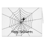 Spider Web Halloween Greeting Card- With Greeting