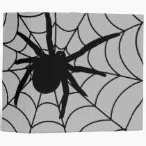 spider, web, animals, arachnids, bugs, insects, eek, gross, eight legs, black, halloween, cool, novely, dooni designs, Binder with custom graphic design