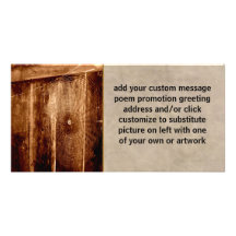 Spider Web On Fence Photo Card Template