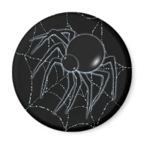 SPIDER WEB & SPIDER by SHARON SHARPE magnets